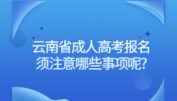 云南省成人高考報名
